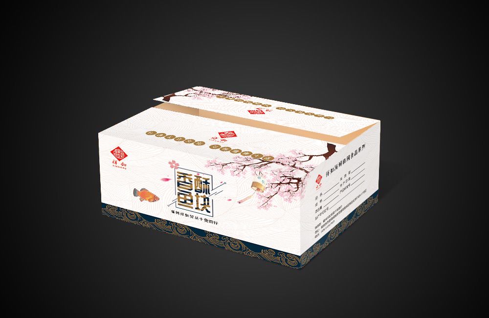 香酥鱼块纸箱包装设计